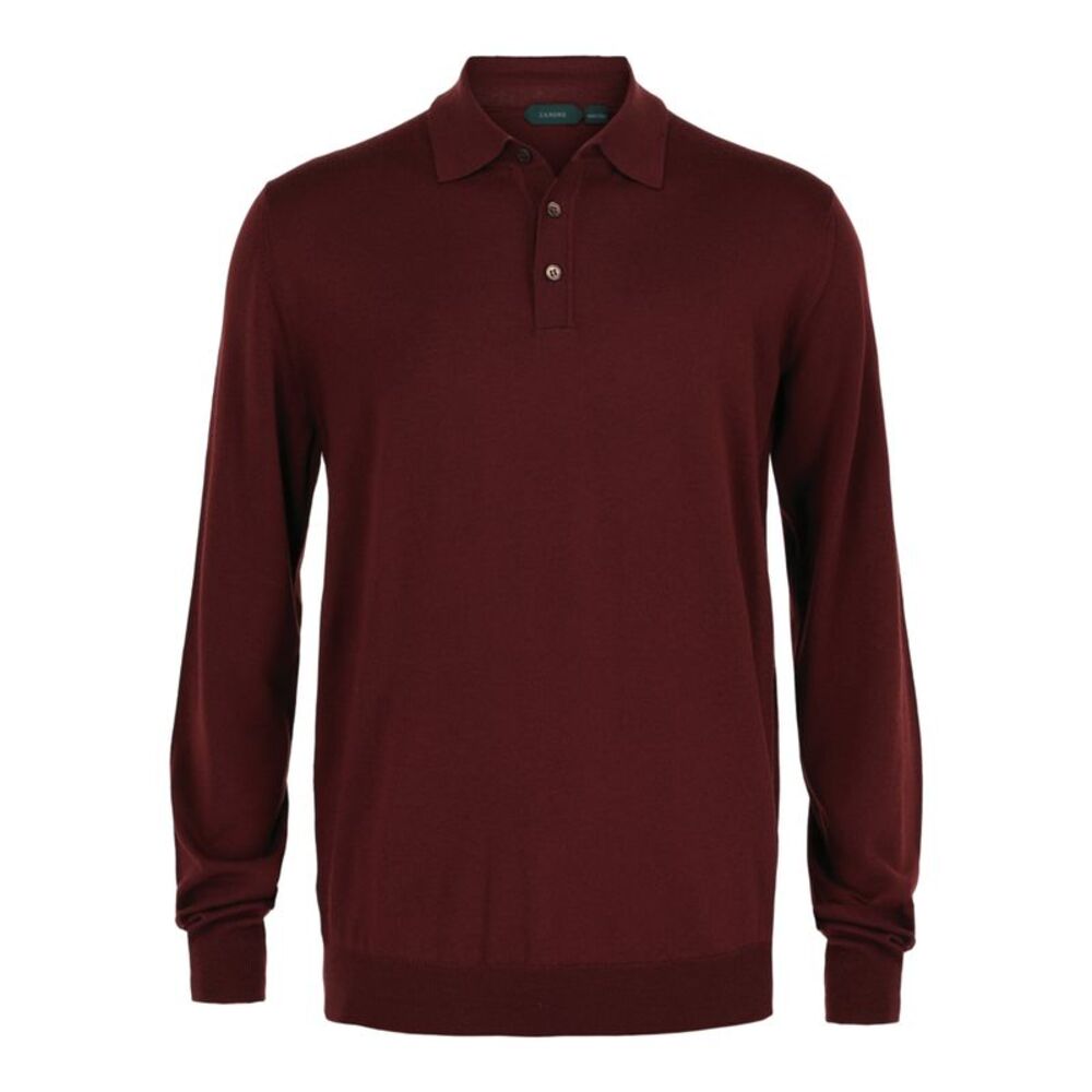 Slowear Zanone Flex Wool Slim-Fit Polo Red Mens